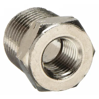 AIGNEP USA 1/8 in x 10 in Nickel-Plated Threaded Low-Pressure Pipe Fitting - Nickel-Plated Threaded Low-Pressure Pipe Fittings