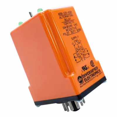 ATC DIVERSIFIED ELECTRONICS Alternating Relay: ARB Series, 120V AC, SPDT, Square - Socket-Mounted Alternating Relays