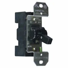 The APPLETON ELECTRIC LAB22 is a sealed tumbler switch rated 20A, 3-way, serving as a replacement front cover, operator, and switch. It is designed for industrial environments requiring a sealed switching solution, providing reliable control in harsh or hazardous locations.