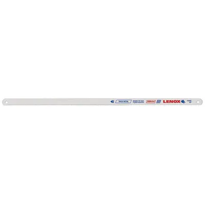 LENOX Hacksaw Blade: 12 in Blade Lg, Bi-Metal, 18, 1/2 in Blade Wd - General Purpose Hacksaw Blades