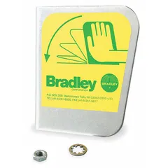 Stainless steel push handle for activating eyewash stations. Includes mounting hardware. Compatible with Bradley series S19-310BFSS. Used in industrial safety applications where corrosion resistance and reliable operation are required.