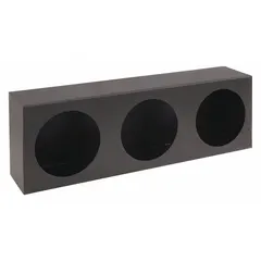 Steel light box in black finish, measuring 18 inches long, 6 inches high, and 3 inches wide. Designed for mounting auxiliary lighting on trucks, trailers, or service vehicles in fleet and commercial applications.