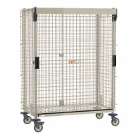 METRO Security Cart: 900 lb, 48 in L x 24 in W Self, 53 in L x 29 in W x 67 in H Overall Dim, Taupe (MPN MQSEC55VE-SL)
