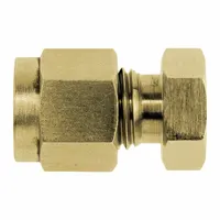 BRENNAN INDUSTRIES Compression Fitting Cap: 1/4 in OD Size, Tube, Brass (MPN N2408-04-B)