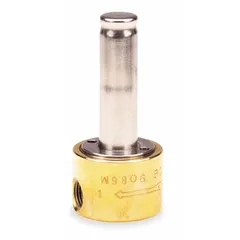 This Dayton solenoid valve body is a 2-way, 2-position normally closed type with a 1/4 in pipe size. It features a brass body and NBR seal, designed for outdoor operating environments. Typical applications include controlling the flow of water, air, or light oil in industrial systems requiring reliable shut-off.