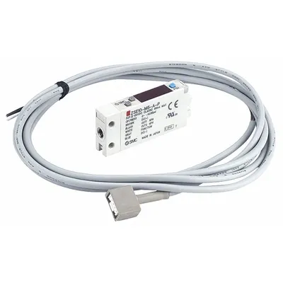 SMC Vacuum Pressure Switch: ZSE Series, 10 kPa to 105 kPa, 5 mm Port, 2 m Leads - Compact Vacuum Pressure Switches