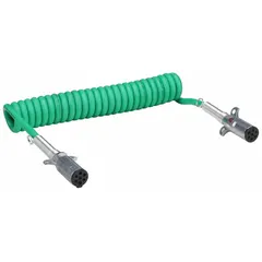 VELVAC Cord: 7-Way, Plastic, 0 ga_6 ga_8 ga Wire Gauge, Dolly ABS/Vehicle and Trailer, Spring Guard (MPN 590161)