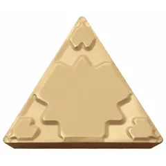 CVD carbide triangle (T) indexable turning insert for general-purpose turning, facing, and profiling. Suitable for medium machining operations on steel, stainless steel, and cast iron. Compatible with standard tool holders for triangle inserts.
