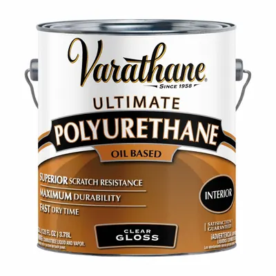 VARATHANE Finish: Finish, Interior, Oil, 1 gal Container Size, Wood, Gloss, Clear - Wood Sealers & Finishes