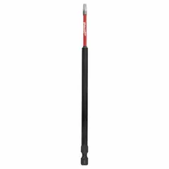 This impact bit features a #1 bit size and S1 industry size, with a standard tip and hex shank. Made from alloy steel, it is designed for use with impact drivers in fastening applications requiring high torque transfer.