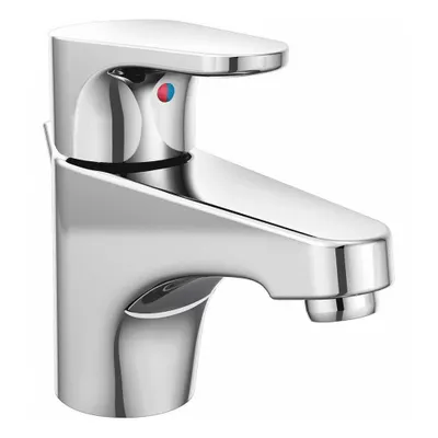 CFG Straight Spout Bathroom Faucet: Edgestone, Brass, Chrome Finish, 1.2 gpm Flow Rate - Single-Post Handle Bathroom Faucets