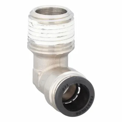 PARKER Nickel-Plated Brass Push-to-Connect Elbow Fitting - Nickel-Plated Brass Tube Fittings