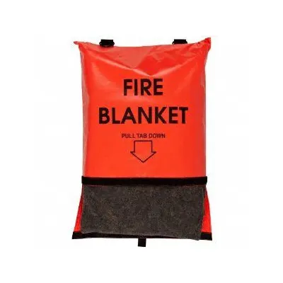 FIRST VOICE Fire Blanket, Wool, Gray, 62 in x 84 in, with Bag - Wool Reusable Blankets