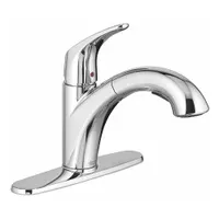 AMERICAN STANDARD Low Arc Kitchen Faucet: Colony Pro, Cast Brass, Single-Post, Deck, Chrome, Metal (MPN 7074100.002)