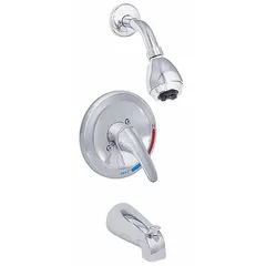 Prestige Bathtub Spout & Fixed Showerhead Faucet Combination, Chrome, IPS, 2.5 gpm, MPN 10066