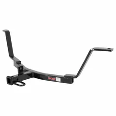 This Class I hitch is designed for the Honda CR-V, with a 2,000 lb gross trailer weight capacity and 2,000 lb gross vehicle weight capacity. Constructed from powder-coated carbon steel, it requires no drilling for installation. Suitable for towing small trailers, bike racks, or cargo carriers.