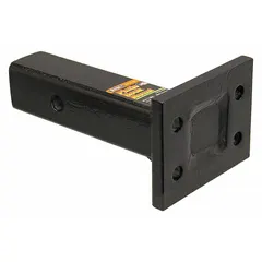 Steel pintle mount with a 2 in x 2 in shank diameter and a 2 in x 9 in size. Includes a 3-3/4 in plate. Used for mounting a pintle hook on a tow vehicle or trailer for heavy towing applications.