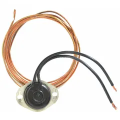 This manual reset limit control is designed for use in HVACR systems as a safety device. It interrupts power when temperatures exceed a set point and requires manual reset after a trip. Commonly applied in furnaces, boilers, and commercial refrigeration equipment.