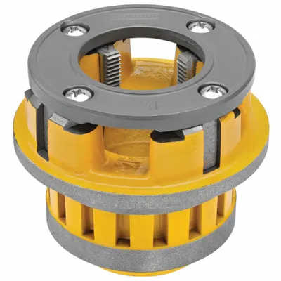 DEWALT Manual Threader Die Head: 12R, For 1 1/2 in Pipe, NPT, High Speed Steel - Die Heads for Handheld Pipe Threaders