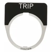 Legend Plate: 30 mm Panel Mounting Size, Half-Round, 1 5/8 in Overall Wd, For Series 10250T (MPN 10250TM84)