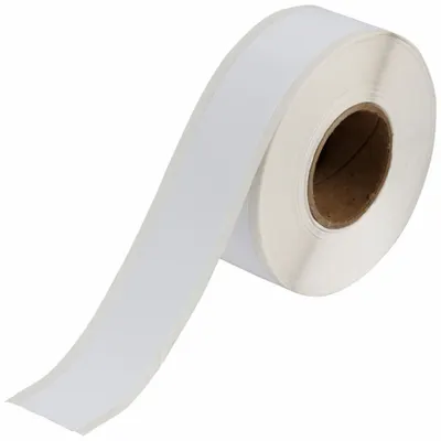 BRADY Continuous Label Stock: 1 1/8 in x 100 ft, Polyester, White (Matte) - Brady Inkjet Continuous Label Rolls