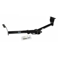 Steel step bumper hitch with powder-coated finish for KIA Sedona. Supports 3,500 lb gross trailer weight and 350 lb tongue weight. No drilling required for installation. Combines a step and receiver for towing applications