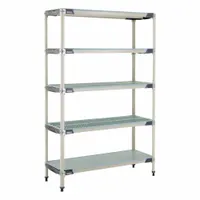 METRO Industrial Shelving Starter: 18 in x 48 in, 74 in Overall Ht, 5 Shelves, Antimicrobial (MPN 5X357HX3)