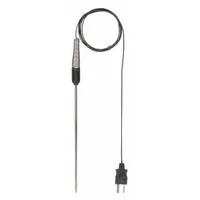 FLUKE Immersion Temperature Probe: -40°F to 500°F /-40°C to 260°C, ±1.1°C/±2°F, 6 in Probe Lg (MPN 80PJ-9)