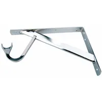 Shelf and Rod Bracket: 12 11/16 in Lg, 7 3/4 in Ht, 1 1/16 in Wd, 500 lb Capacity (MPN RP-0495-CH)