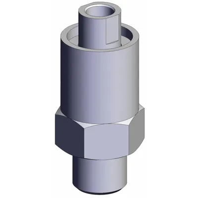 SMC Rotary Joint Union: Straight, Stainless Steel, 2 Passages, R1/8 Threaded Rotating Shaft - Stainless Steel Rotating Joints & Unions
