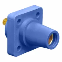 Single Pole Receptacle: Blue, Straight Taper Nose Mating, Threaded Stud Termination, 600V AC/600V DC (MPN 16R24-UB)