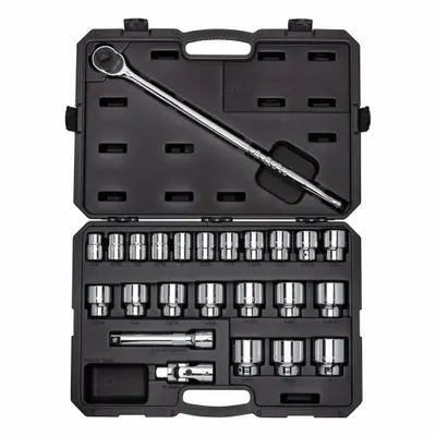 TEKTON Socket-Ratchet Set,3/4" Drive 6-Poin: 3/4 in Drive, 24 Piece, 6-Point, SAE - SAE Socket Sets with Drive Tools