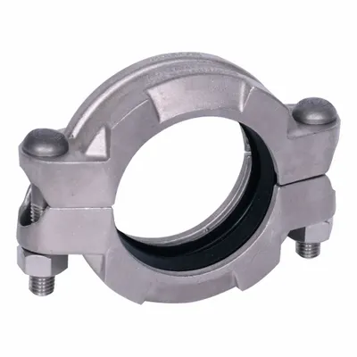 GRUVLOK Clamp Coupling: 316 Stainless Steel, 2 1/2 in x 2 1/2 in, 5 11/16 in Lg - Grooved Pipe Couplings