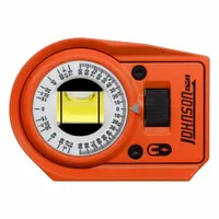 JOHNSON LEVEL Pocket Level: Magnetic, 3 in x 2 1/8 in x 3 in, Aluminum, 3 in Overall Ht, 1 Vials (MPN 1424-0300ADJ)