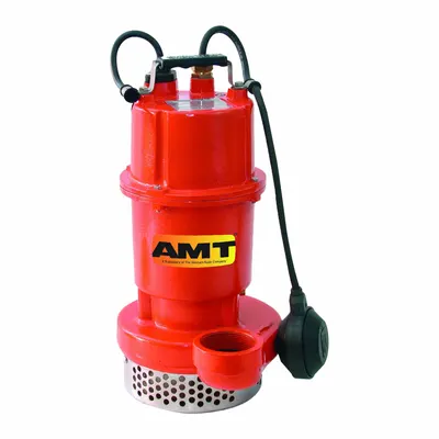 AMT PUMPS Submersible Sump Pump: 1/2 hp, 1/4 in Max. Dia. Solids, Continuous Duty - Heavy-Duty Submersible Electric-Operated Dewatering Pumps