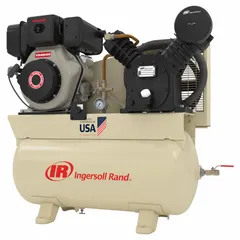 This vehicle mounted air compressor is a 2-stage unit powered by a 10 hp Yanmar engine. It delivers 22.9 cfm and includes a 30 gal air tank. Designed for mobile applications, it provides compressed air for pneumatic tools and equipment in field service, construction, and maintenance operations.
