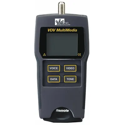 IDEAL Cable Tester: Base Model, 33-856, Network, CAT3/CAT5/CAT5e/CAT6/CAT6A/RG59/RG6/RG6 QUAD - Copper Cable Verification Testers