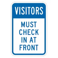 Reflective Visitors Visitors Sign: Aluminum, Mounting Holes Sign Mounting, Diamond Grade, Visitors (MPN T1-6111-DG_12x18)