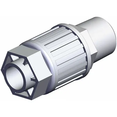 SMC LQ3H4C-MN PFA Compression Tube Fitting, 1/2 in NPT x 1/2 in OD - PFA Compression Tube Fittings