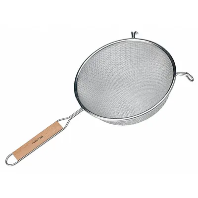 VOLLRATH Wire Strainer: Medium Double Mesh Mesh Size, 12 1/4 in Overall Lg - Wire Mesh Strainers