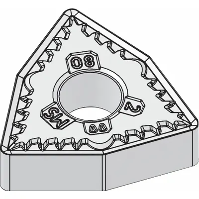 WIDIA Turning Insert: WNMG432MS - Trigon (W) Indexable Turning Inserts
