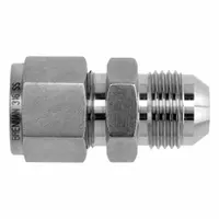 BRENNAN INDUSTRIES Compression Fitting Straight: 1/2 in OD x 1/2 in OD Fitting Size, Stainless Steel (MPN NS2402-08-08-SS)