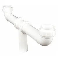 APPROVED VENDOR Center Outlet Waste Tee: Plastic, White, 1 1/2 in Nominal Pipe Size, Direct/Slip