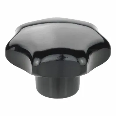 JW WINCO Hand Knobs; Star Knobs: 7 Point, Plastic w/ SS Thread, M12 Thread - 7-Arm Knobs with Threaded Hole
