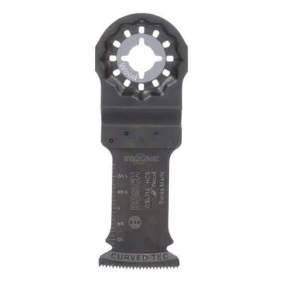 BOSCH Oscillating Tool Blade: 1 1/4 in Blade Wd, 4 in Overall Lg, Plunge Cutting - Starlock Mounted Blades
