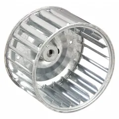 This power ventor wheel is a replacement component for HVACR systems, used to induce draft in gas-fired furnaces, boilers, and water heaters. It helps exhaust combustion gases and maintain proper airflow for efficient operation.