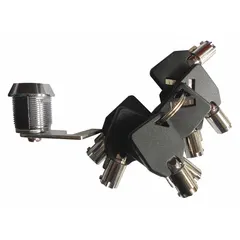 Replacement lock and key set for tool chests. Control key code range 0001~0025. Compatible with manufacturer model number 07-02. Used to secure cabinet and cart storage in workshops and industrial facilities.