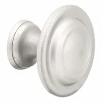 PRIME-LINE Closet Door Pull Knob: Silver, Zinc, Satin Nickel Plated, 1 3/8 in Projection (MPN N 7372)