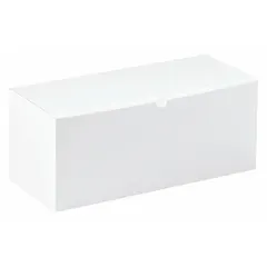 White gift box with inside dimensions of 15 in length, 7 in width, and 7 in height. Sold in a pack of 50. Suitable for presenting gifts, retail products, or promotional items.