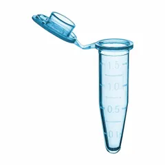 APPROVED VENDOR Polypropylene Microcentrifuge Tube, 1.5 mL, Blue, Conical Bottom, Graduated, with Closure (C2000-B)